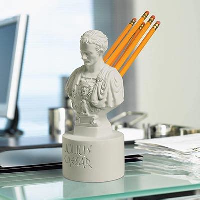pencil holder julius caesar|[Highfive8.ph] Julius Caesar Statue Desktop Pen Holder Resin .